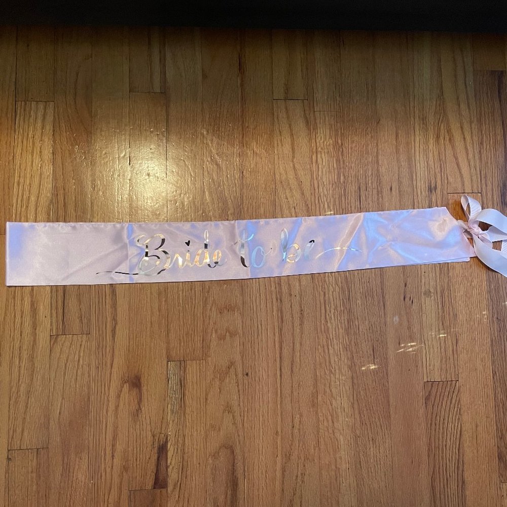 Pink bride to be sash